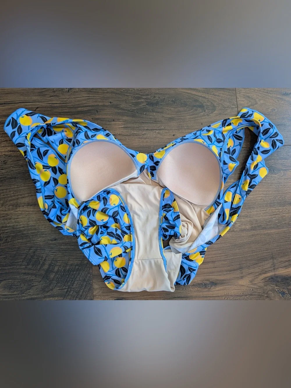 Summersalt X Diane Von Furstenberg The Ruffled Backflip Lemon Blue Size 10